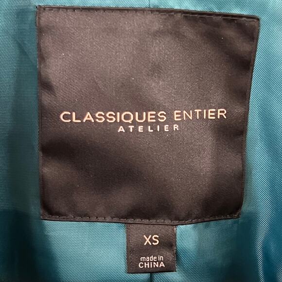 Classiques Entier Atelier Teal Belted Blazer Jacket Womens Size XS - Picture 3 of 5
